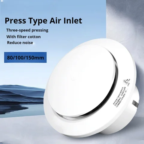 Circular Press Type Air Inlet, Adjustable Exhaust Outlet, Dustproof Fresh Air System with Filtered Return Air Outlet Vents