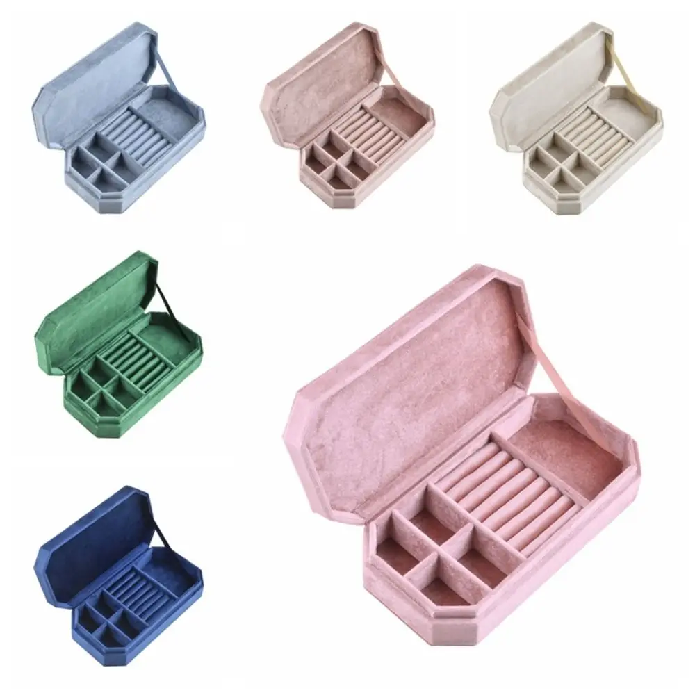 

Rings Necklace Jewelry Packing Bag Bracelet Earrings Large Capacity Velvet Jewelry Holder Organizer Square Jewelry Box Gift