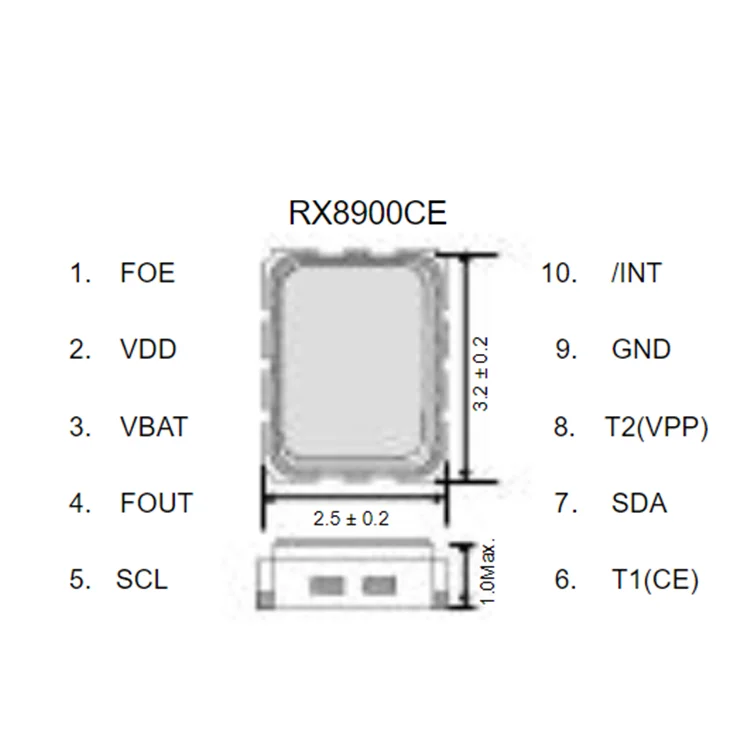 (10pcs) Original in Stock RX8900CE-UB 3225 32.768KHZ X1B000301000200 Crystal Oscillator