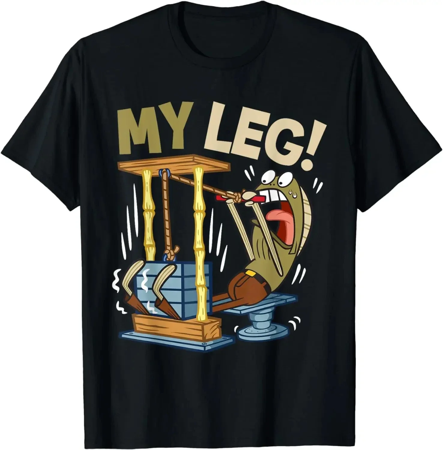 Camisetas Mademark  SquarePants  My Leg Legs Day Weight Lifting Bodybuilding  Gym T-Shirt  Vintage T Shirt