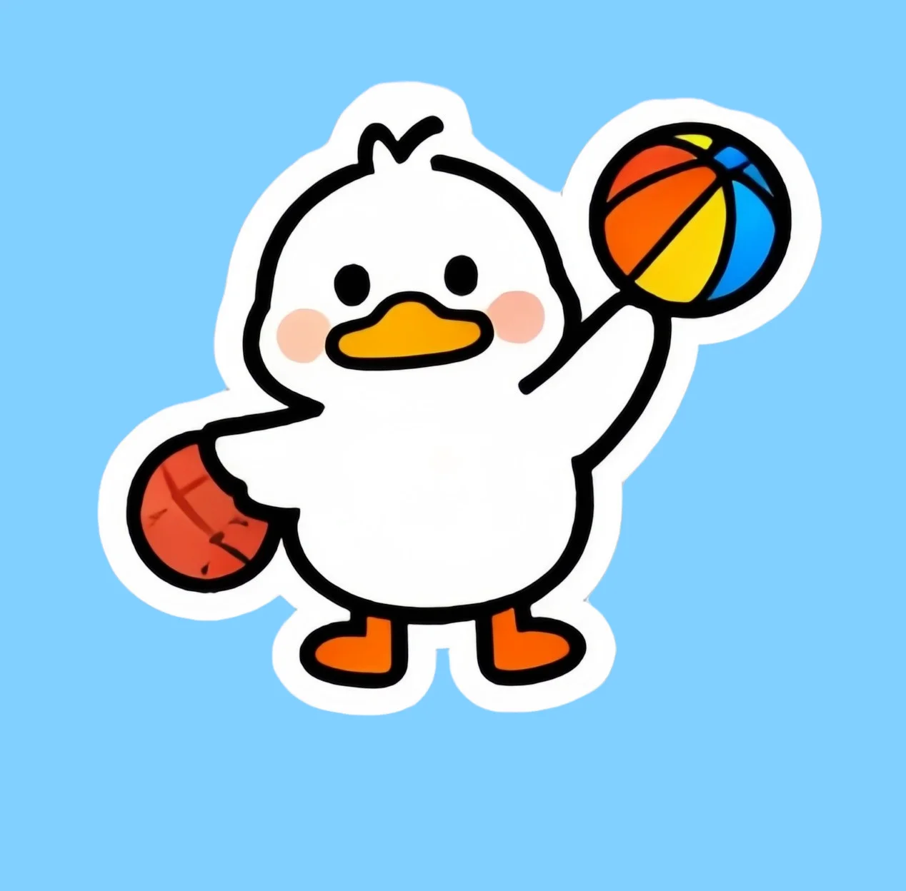 A Silicone Mold in the Shape of a Basketball Duckling Holding a Ball, Suitable for Fondant, Chocolate, Dessert Decoration, Handmade Gifts, and DIY Molds