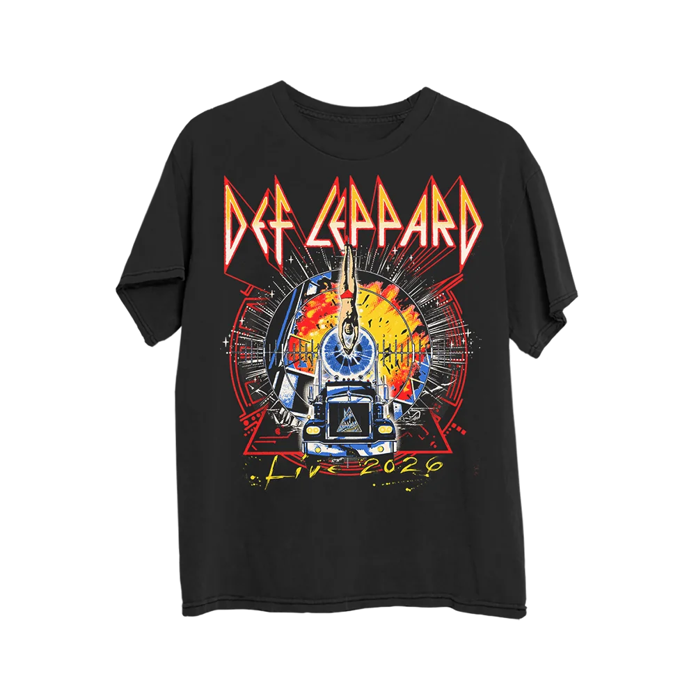 Camiseta Def Leppard Live 2026 Tour UK e EU Merch 2026, 100% algodão, unissex, masculina e feminina, camisetas Y2k, casual, streetwear
