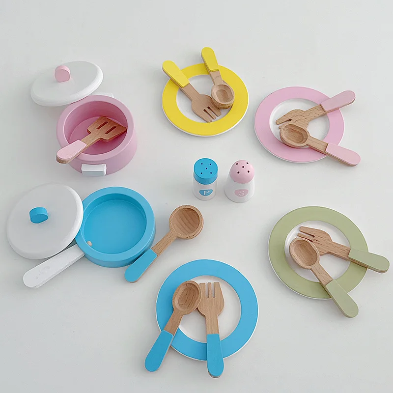 لعبة المطبخ الخشبية لمحاكاة الطبخ الواقعي، لعبة تفاعلية للعب الأدوار في الأماكن المغلقة، هدية تعليمية، نموذجين متاحان #6