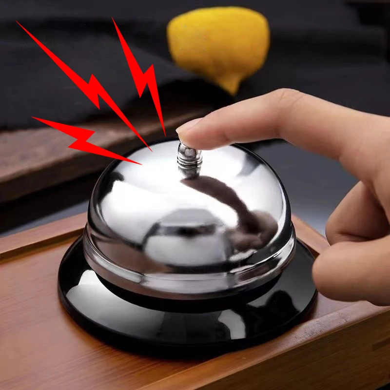 테이블벨 Hotel Counter Reception Christmas Craft Bell for Kitchen Restaurant Bar Order Bell Service Home Restaurant Call Bell 8.5cm