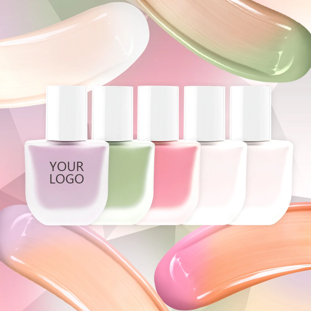 5-Color Private Label Isolating BB Cream Custom Logo Color-Correcting Dual-Tone Primer Concealer Long-lasting Face Makeup Vegan