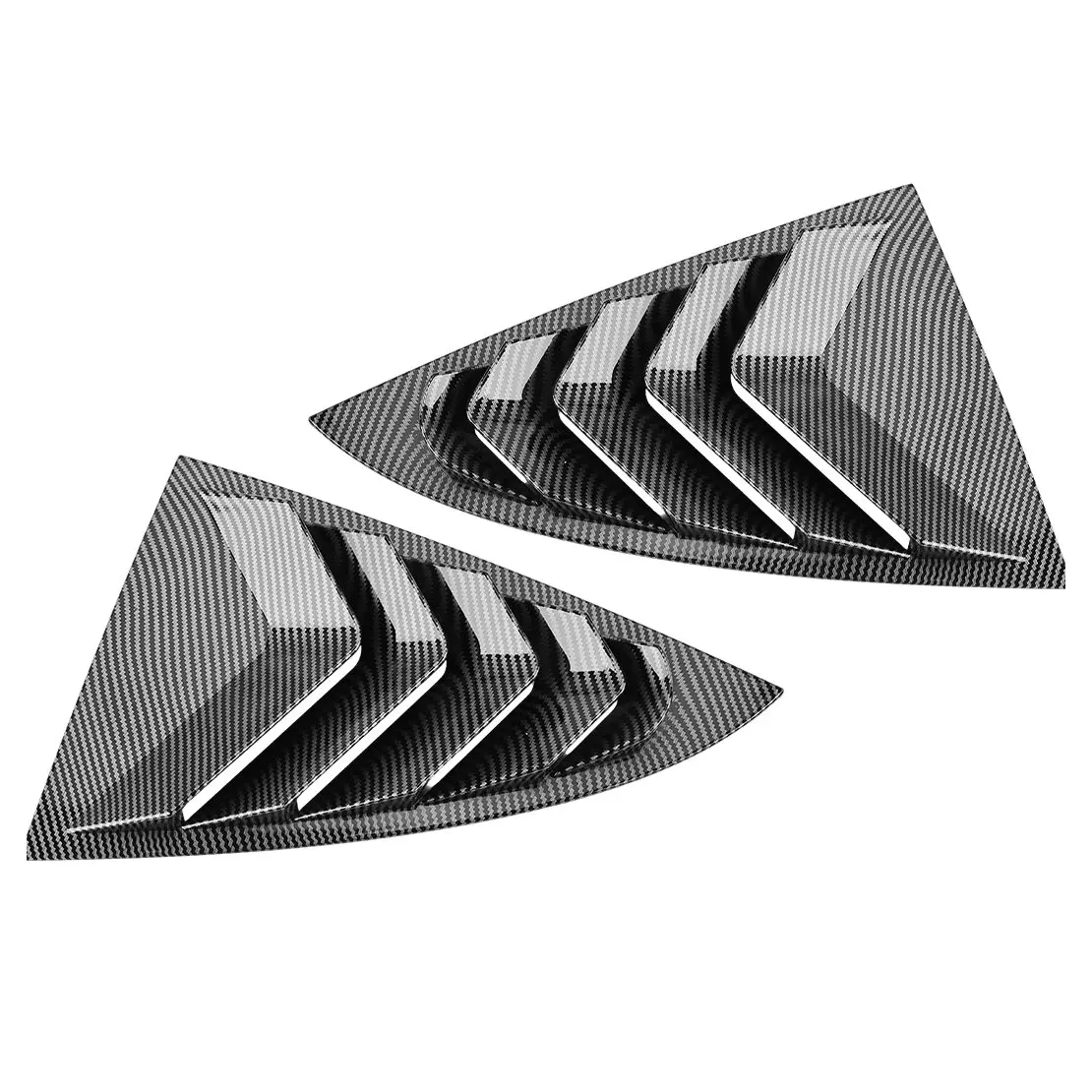 

1 Pair Carbon Fiber Texture ABS Side Vent Rear Window Scoop Louver Cover Trim Fit For Tesla Model 3 2024+