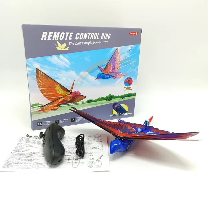 Cross-border explosion, remote control electric flying bird, flying space bird toy simulation flapping bird charging