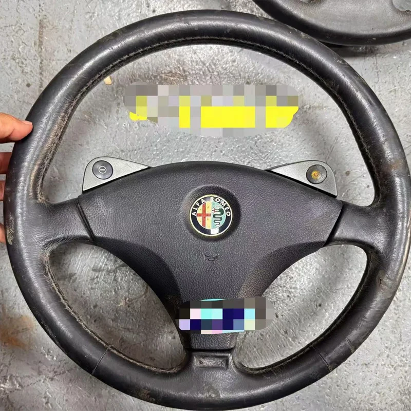 Braid Carbon Fiber Leather Style Steering Wheel Cover for Alfa Romeu 156 2001 2002 2003 Full Coverage Car Accessory