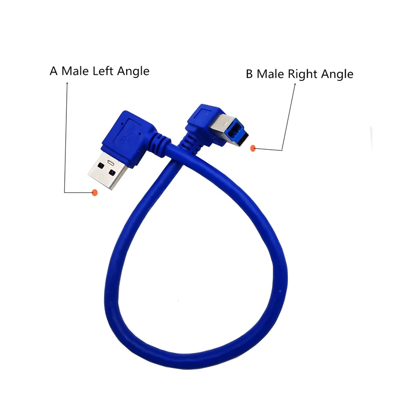 90 Graden Hoek Usb 3.0 Een Man Am Naar Usb 3.0 B Type Mannelijke Bm Usb3.0 Kabel Voor Printer Scanner Hdd