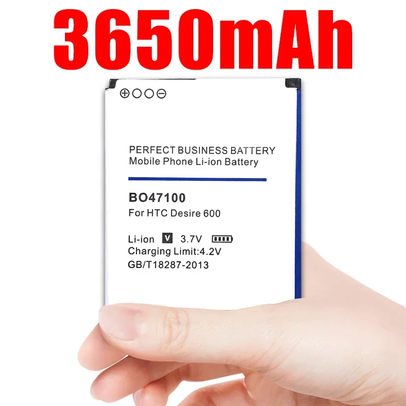 Bateria 3650 mah Bo47100 do Htc Desire 400 500 600 Dual Sim 609d 5088 5060 C525c C525e