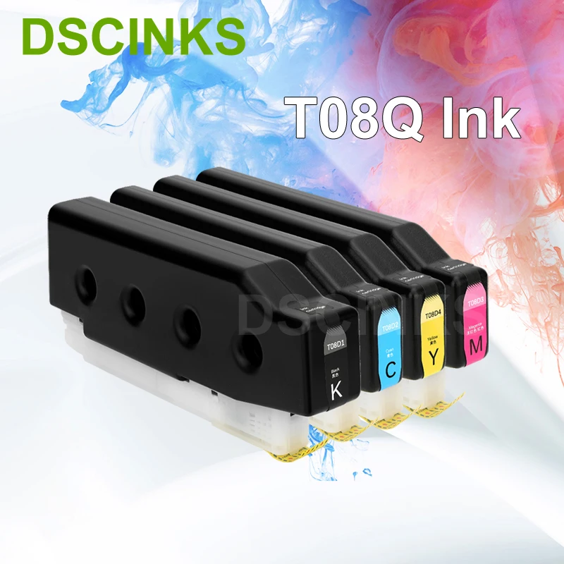 

T08Q T08Q1 T08Q2 T08Q3 T08Q4 Чернильный картридж для Epson T08Q для принтера Epson AM-C550 BK/500 мл CMY/340 мл чернила для европейской машины