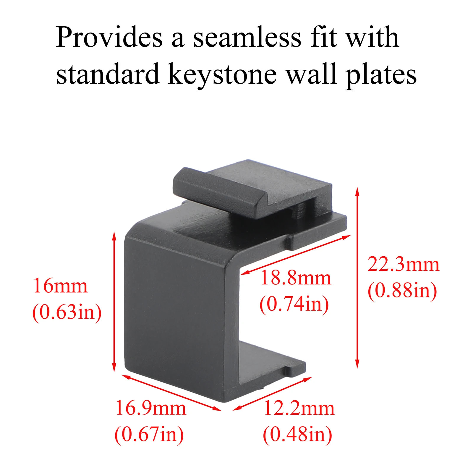 Wholesale 10/20/30/40/50PCS Blank Keystone Jack Inserts For Keystone Wall Plate and Patch Panel White/Black