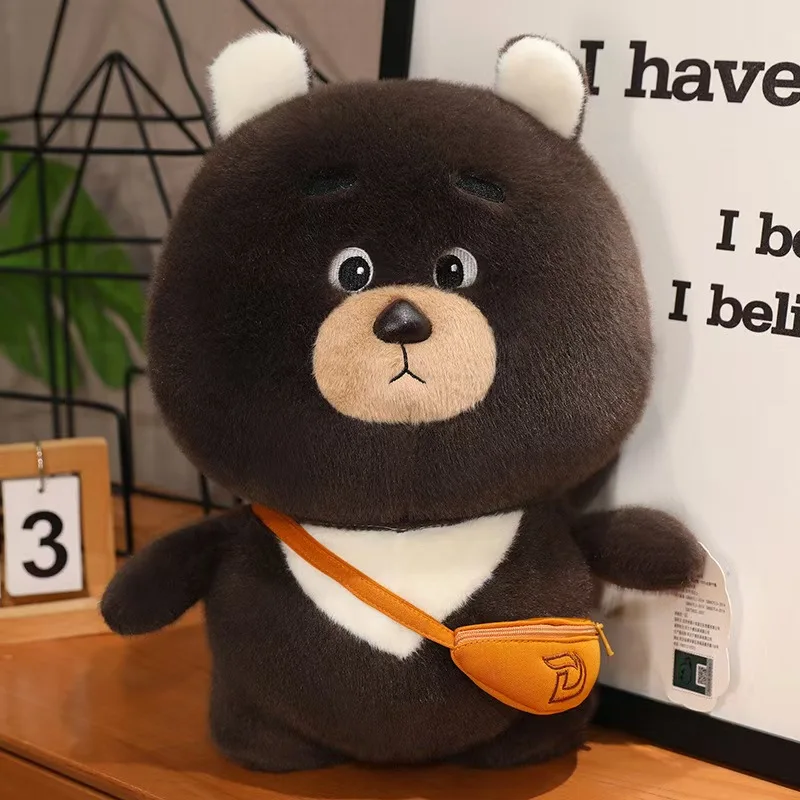 25cmパンダぬいぐるみ、ダンダンぬいぐるみ、漫画動物クマぬいぐるみ、柔らかいぬいぐるみ枕、パンダ誕生日プレゼント