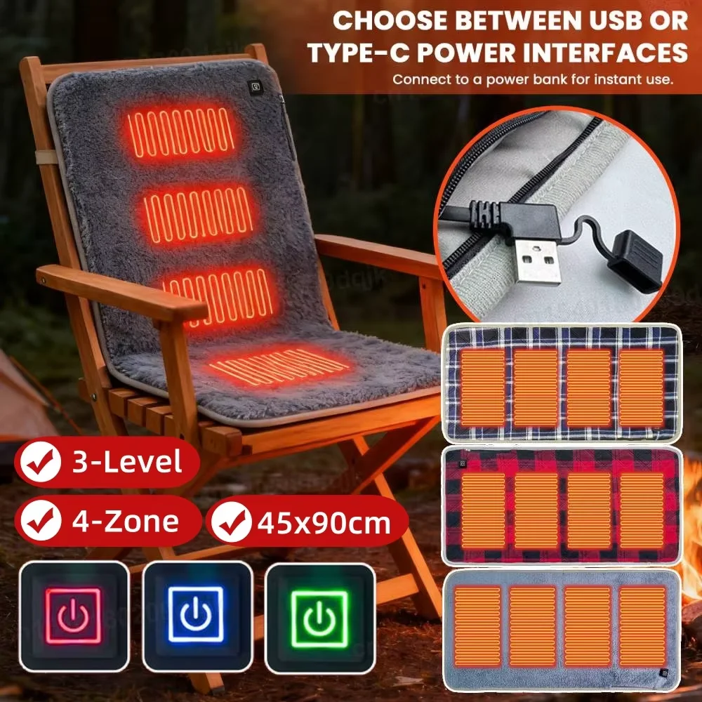 

Большая грелка USB 45x90 см с 3 режимами нагрева, быстрый нагрев, термоподушка для дома, офиса, автомобиля