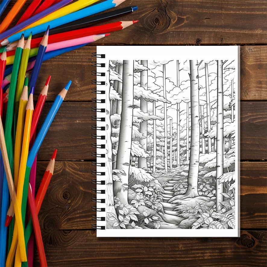 Enchanted Forest Coloring Book - 8.3×11.2 Inches, 22 Pages. Excellent for Enchanting Relaxation, Stress view 6