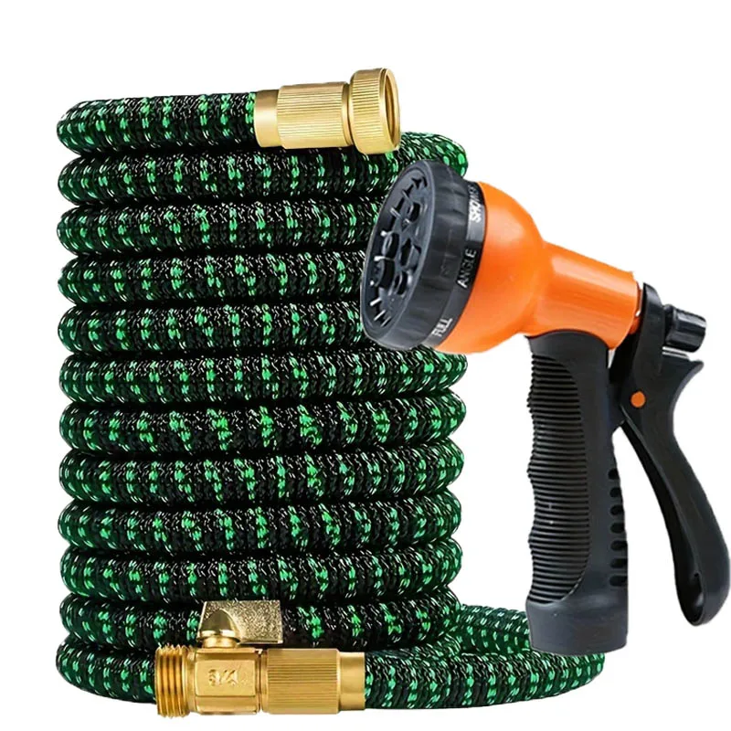 

25FT-100FTMulti functional garden water gun with retractable garden hose, suitable for courtyard watering and outdoor irrigation