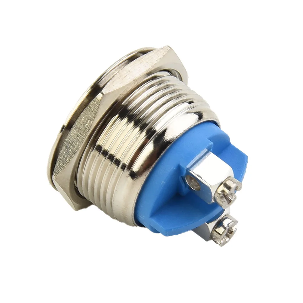 Boat Starter Switch 19mm Stainless Steel Momentary Push Button Waterproof IP67 Rated Screw Terminal 30A 12V DC Electrical Use