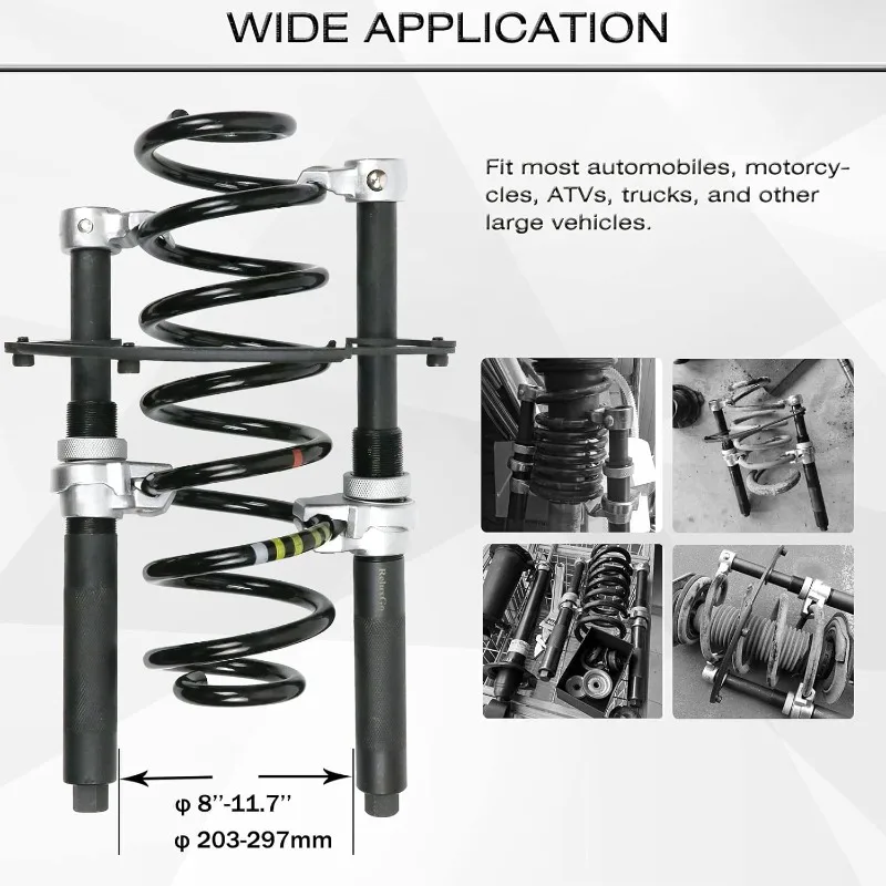 3pcs Coil Spring Compressor Tool Kit Shock Absorber Heavy Duty Handheld Set Suspension Remover Tool for Car Truck ATV UTV 2200LB