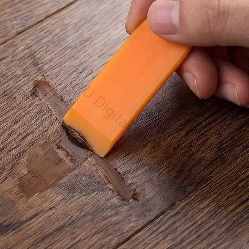 96BA Ausbesserungsmarker-Wachsstift-Set in Holztönen, 24 Reparaturfarben mit praktischem Schaber – Detail 2