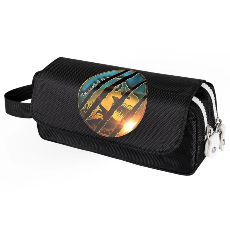 

Многослойная студенческая сумка-карандаш большой емкости, НОВАЯ многослойная сумка для ручек «Мир Юрского периода», холщовая сумка с несколькими карманами