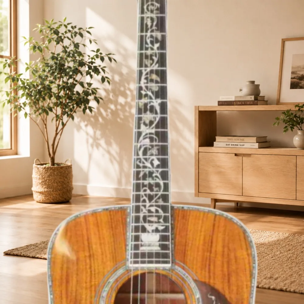 Handmade Hot Selling Item D-45 Acoustic Guitar Koa Body Ebony Fingerboard As A Folk Performance Musician for Collection Free Shipping