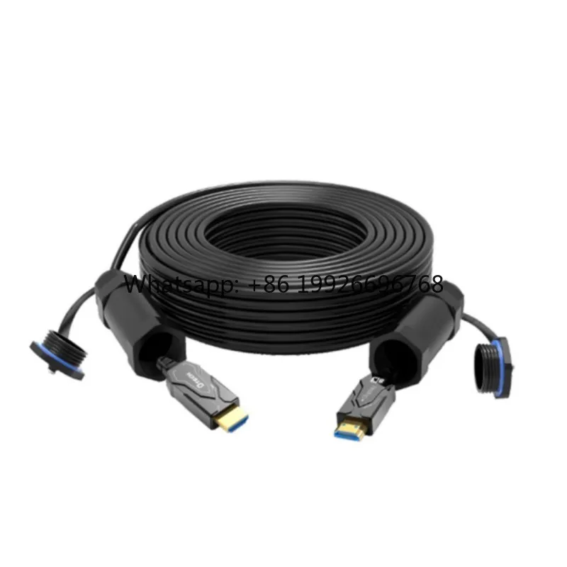 

Позолоченный бронированный оптоволоконный кабель HDMI 2.0 4K 60 Гц (штекер-штекер), 80 м
