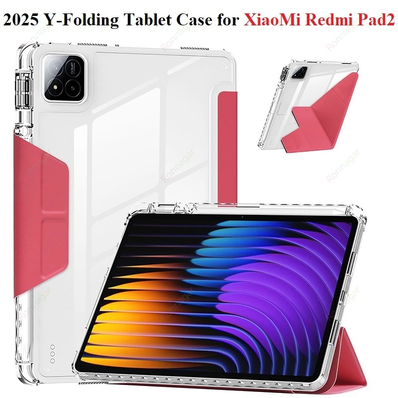 

Y-Folding Funda Case for Xiaomi Redmi Pad 2 11 Inch 2025 for XiaoMi Pad 7/7 Pro for XiaoMi Pad 8/8 Pro 11.2'' with Pencil Holder