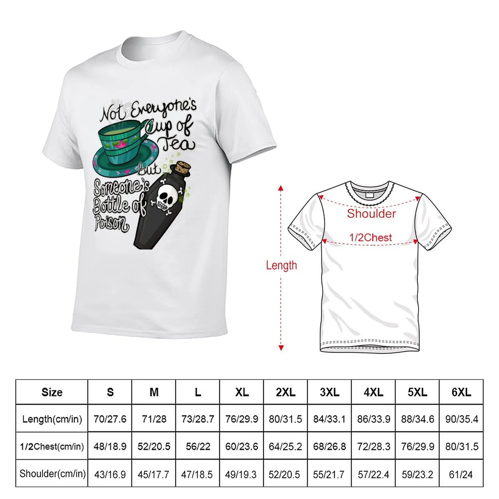 Not a cup of tea T-Shirt Creative Graphic Tee Shirt