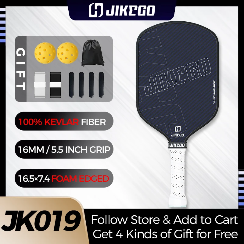 JIKEGO Paleta Pickleball Kevlar 16mm, 5.5'' - Potencia y Sweetspot Gen2