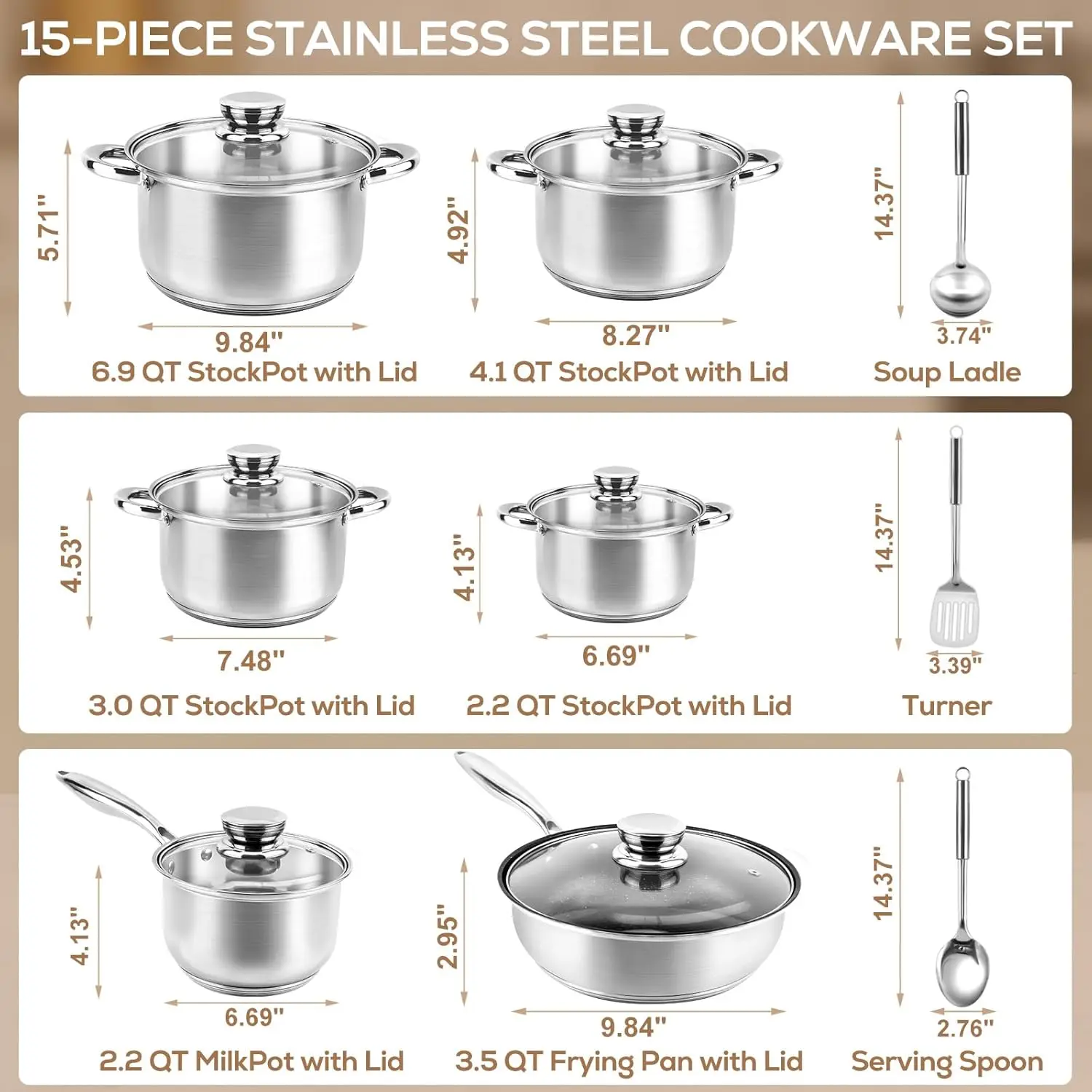 The Stainless Steel Cookware Set — 15-piece induction-ready kitchen collection 2