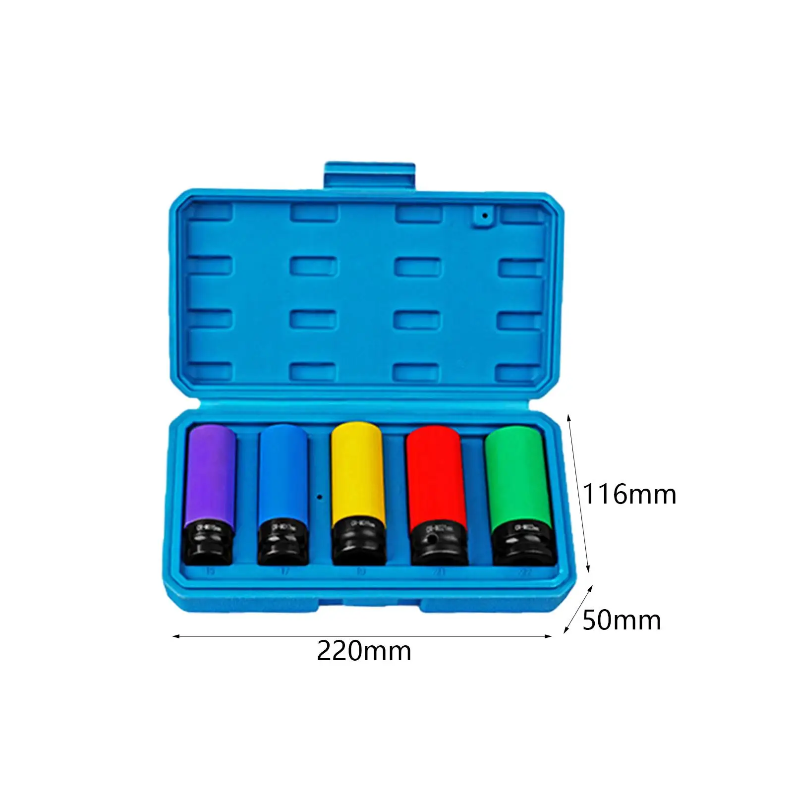 Wheel Socket Set, Protective Wheel Impact Socket Set, Metric 17mm, 19mm, 21mm,