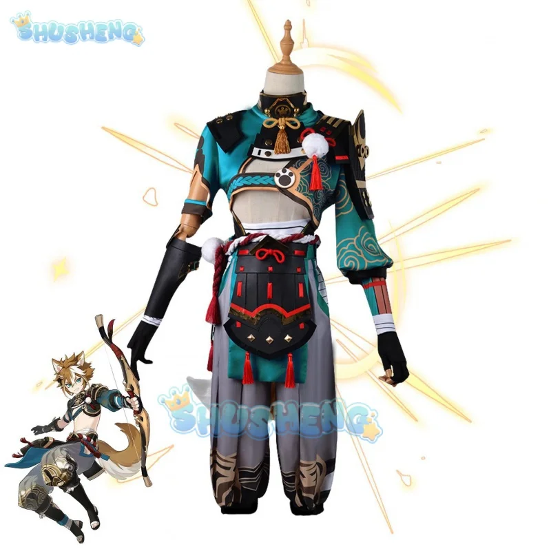 زي تأثيري Genshin impling Gorou ، لعبة ملابس أنيمي