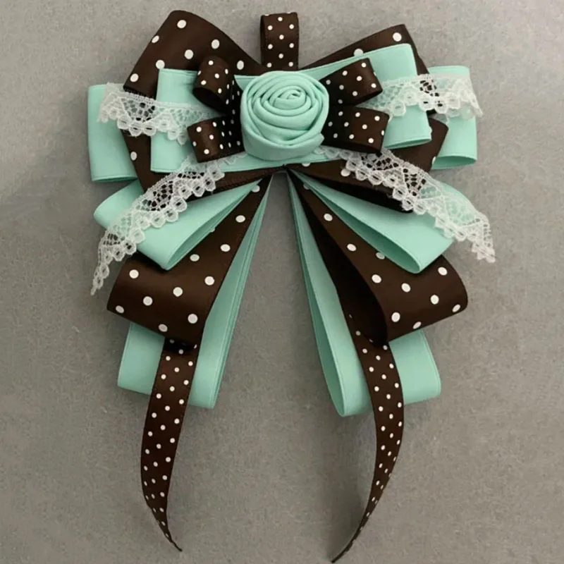 اليد ضوء عصا اكسسوارات الانحناء للحفل اليدوية الشريط روز زهرة موضة لوليتا تأثيري قميص طوق الزهور مشبك شعر