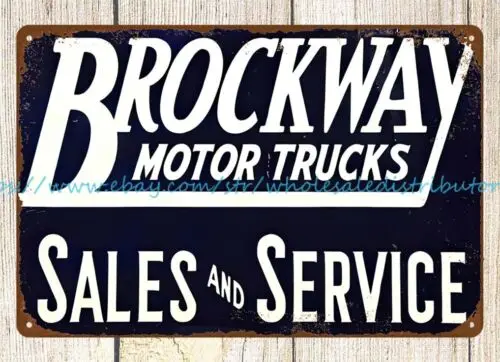 Brockway Motor Trucks Sales Service metal tin sign room decor wall art