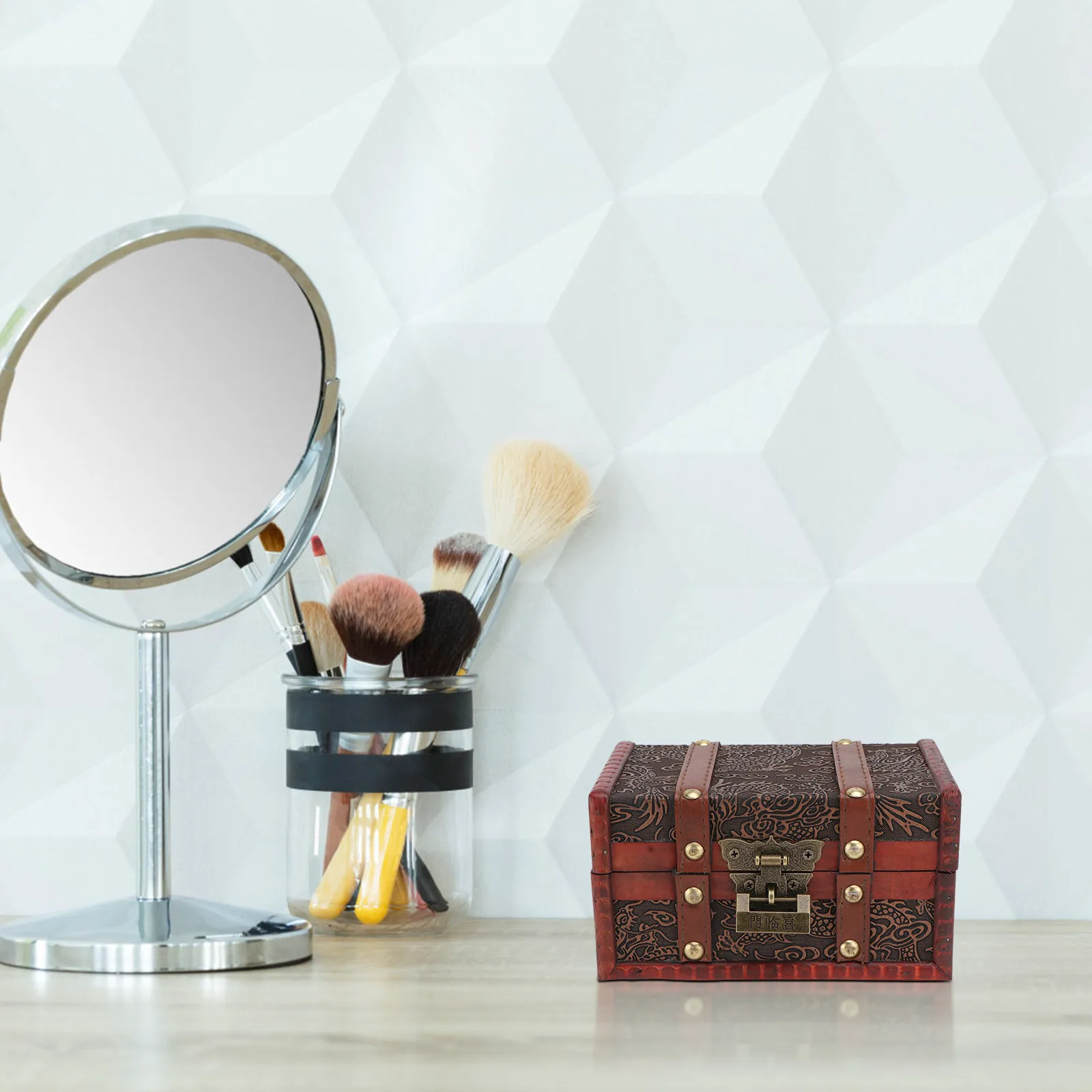 

1 шт. Премиальная деревянная шкатулка для украшений, темно-красная, элегантная, в ретро-стиле, для хранения серег, ожерелий, подарочная упаковка для свадьбы, дня рождения, вечеринки