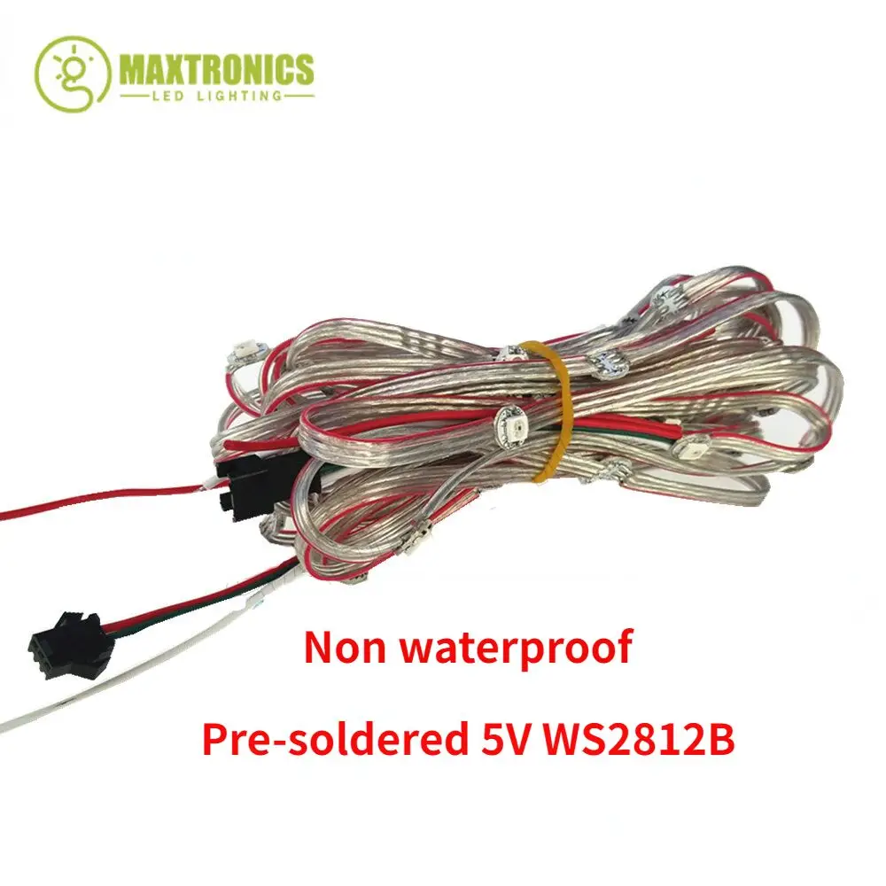 

New DC5V WS2812B 2812 LED Fairy Light LED Full Color Light 5050 RGB WS2811 IC 50 Pixels Pre-Soldered Built-in String Lighting