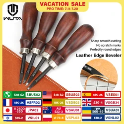 WUTA Sharp Leather Edge Beveler Skiving Polishing Leather Tools DIY Belt Maker High Carbon Steel Leather Craft Beveller