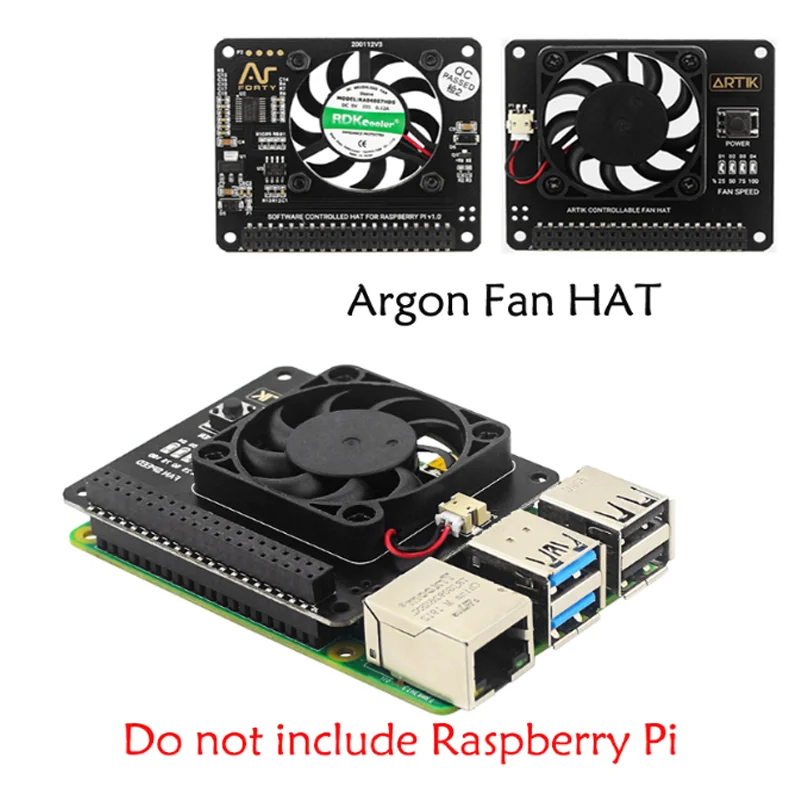 Raspberry Pi 4 Model B Argon Fan HAT with Cooling Fan Function Power Switch for Raspberry Pi 4 GPIO Expansion Board /3B+/3B