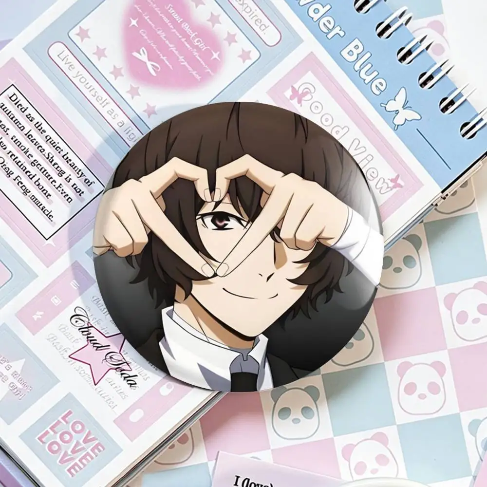 Dazai Osamu Anime Bungo Stray Dogs Abzeichen 25 32 44 58 75 mm Rund Fans Sammler Freunde Geschenke Brosche Souvenir – Detail 13