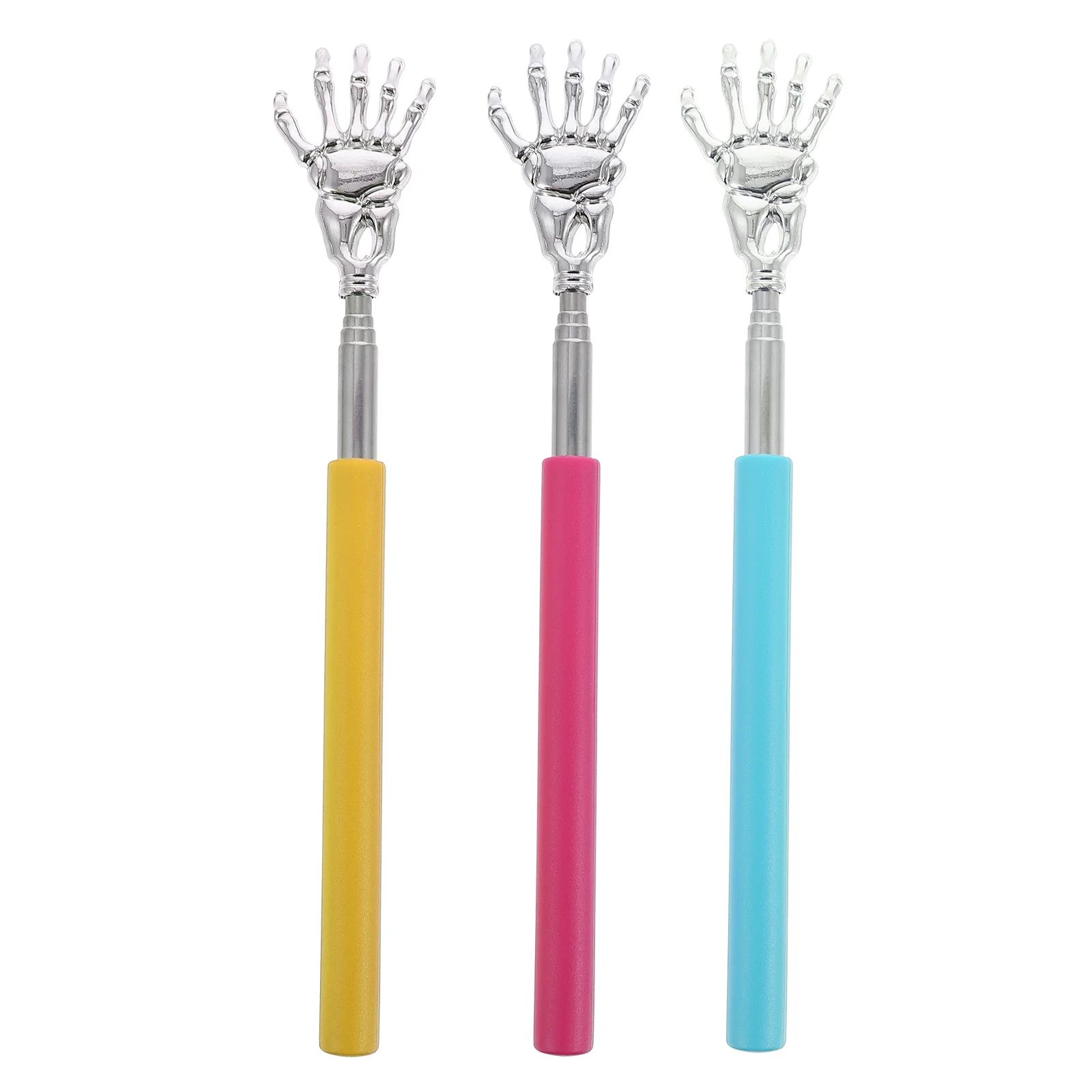 3 stücke Edelstahl Teleskop Zurück Scratcher Lange Reichweite Körper Massage Werkzeug Für Juckreiz Relief Tragbare Langlebige Metall Backslappen