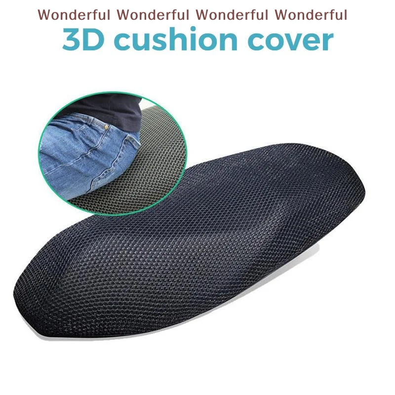 Summer Cool Breathable Motorcycle Seat Cover 3D Mesh Anti Slip Universal Cushion Suitable for Scooter Moped Riders