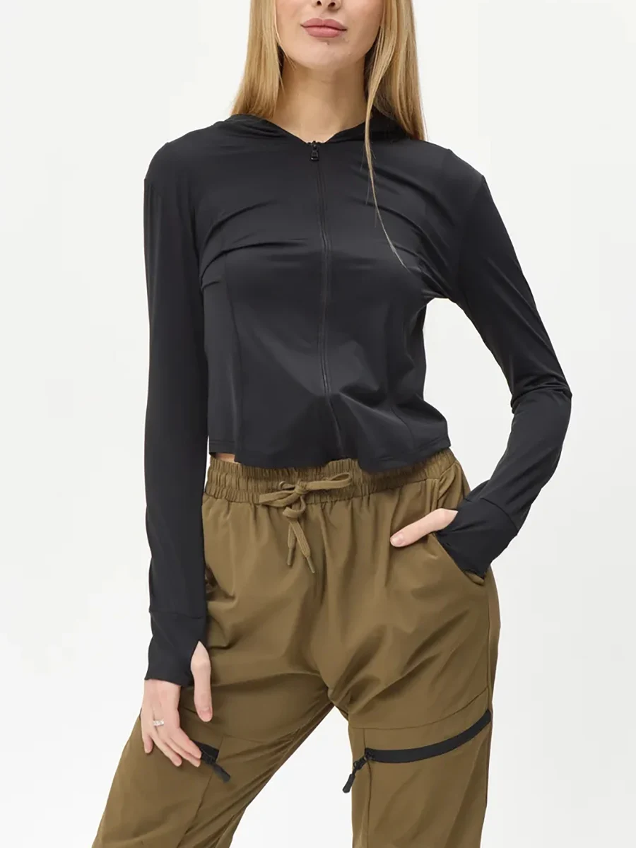 

Women's Spring Y2K hip hop streetwear Hoodie Zip up Sweatshirt long Sleeve Women's Hoodies