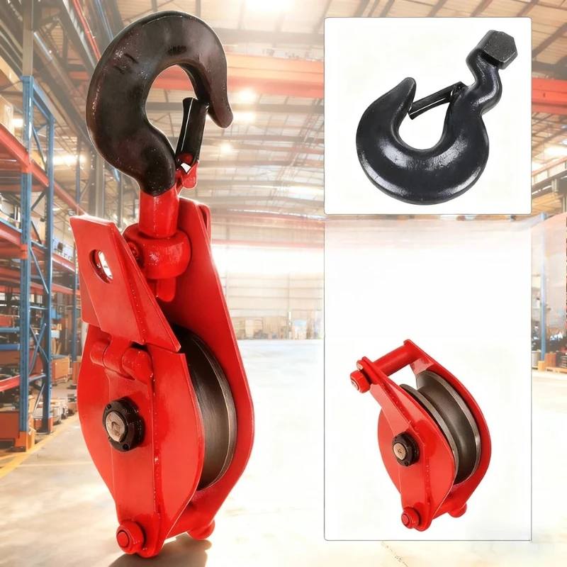 

Hoist Crane Hook Durable Single Wheel LiftingElectricity Open Chain Ring Iron Crane Accessories