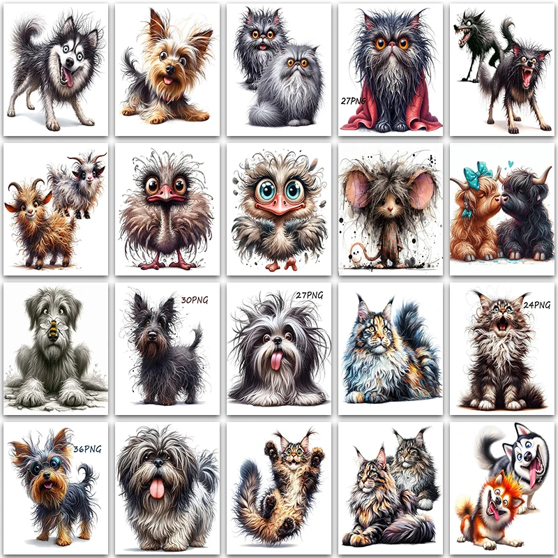 DIY Diamond Painting funny animal dog husky cat ostrich home decoration Full Square&Round Diamond mosaic embroidery Cross stitch