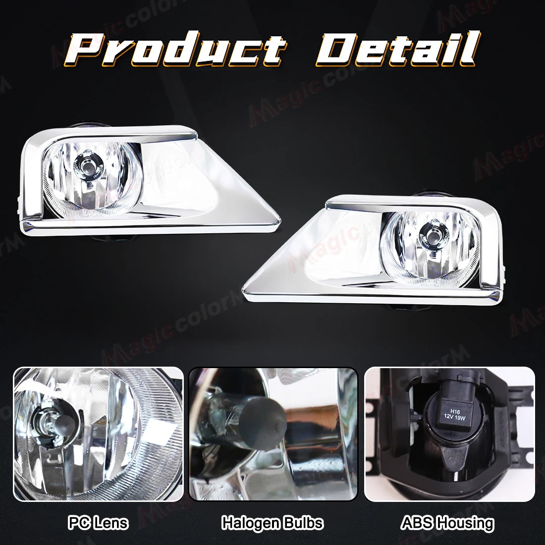 1 Set LED Foglamp For Toyota Land Cruiser LC200 GRJ200 2016 2017 2018 Front Fog Light Cover Bezel With Wire Kit Super Bright