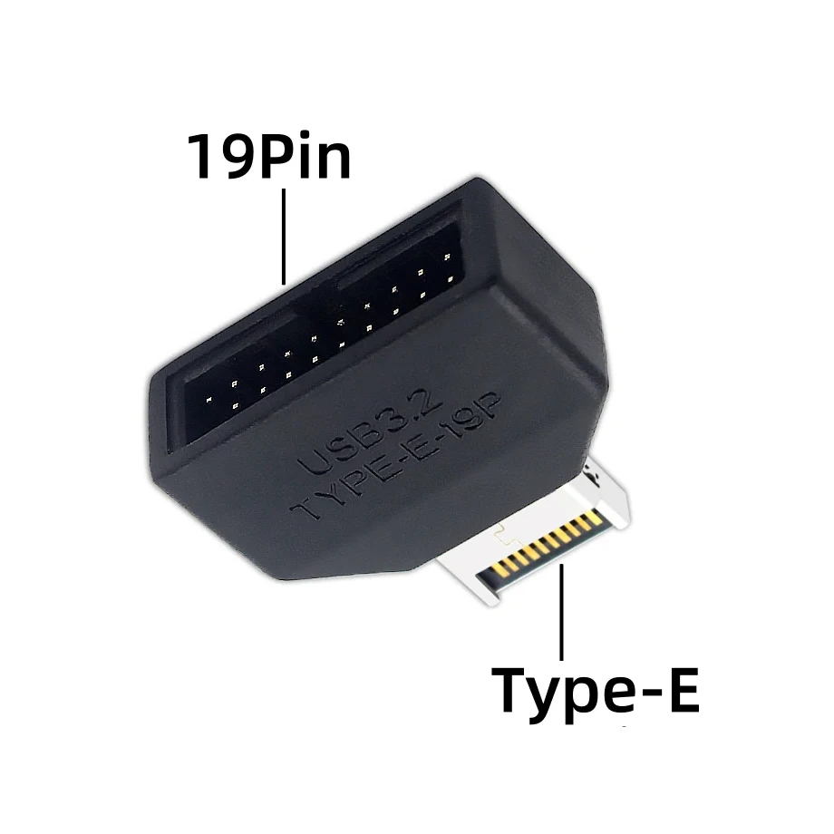 

Motherboard USB 3.1 Type-E Header to USB 3.0 19/20Pin Adapter Front Panel Converter 5Gbps Data Transfer Plug & Play for Desktops