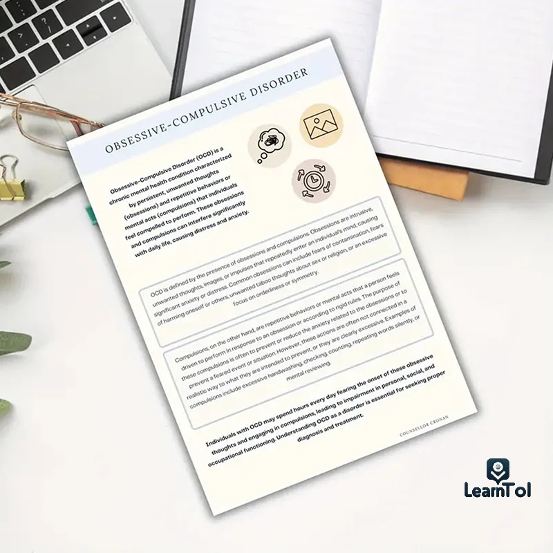 Obsessive Compulsive Disorder (OCD) Workbook, Intrusive Thoughts, Exposure Relax, Anxiety Relief, Mental Health Self-Help Guide