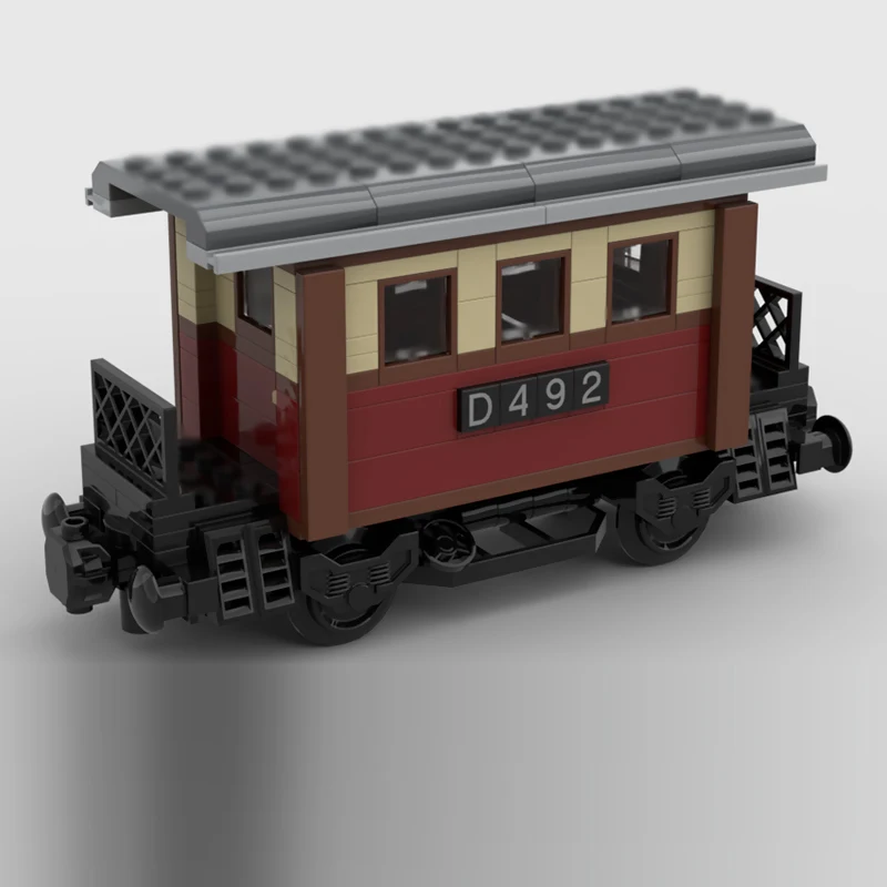 도시 자동차 모델 MOC 빌딩 블록 레일 2축 승객용 차량 모듈형 기술 어린이 휴일 선물 조립 장난감 세트