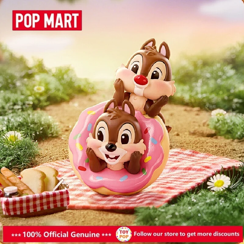 ของเล่น POP MART ดิสนีย์ ซีรีส์คิกิและทิติ บราเธอร์ส กล่องสุ่มของแท้ ตุ๊กตาตกแต่ง ของขวัญ น่ารัก อนิเมะฟิกเกอร์