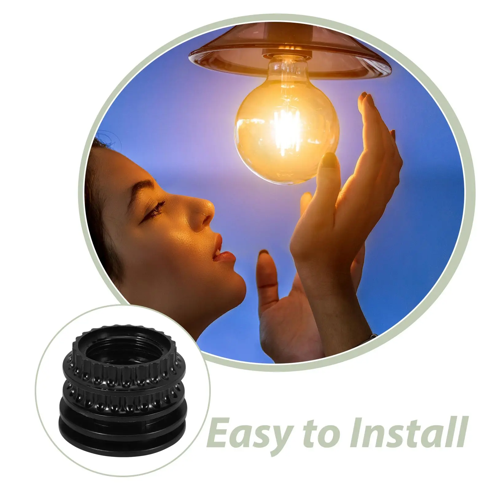 4 pezzi paralume collare anelli accessori portalampada plafoniera base giardino installazione durevole illuminazione
